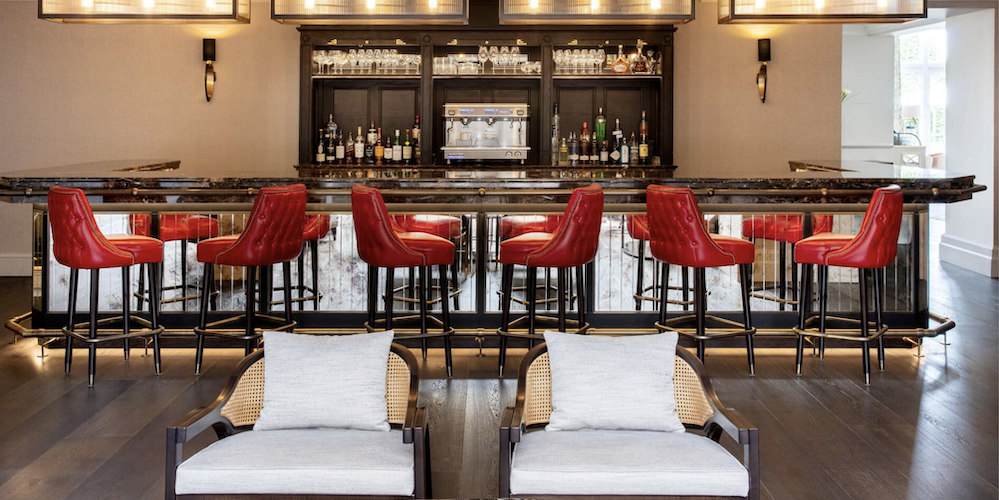 bar stools and chairs in bar and restaurant